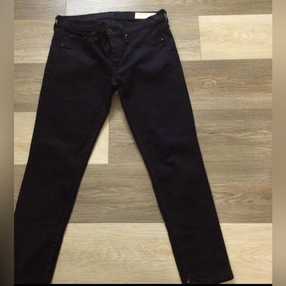 Rag and Bones Jeans Black Ladies Skinny Leg Zip Bottoms High Rise. size 31 - Picture 1 of 13